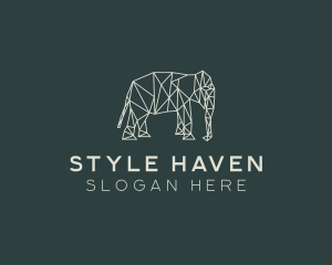 Geometric Animal Elephant logo design