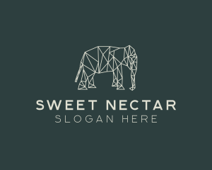 Geometric Animal Elephant logo design