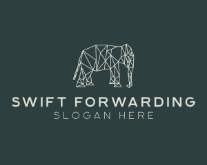 Geometric Animal Elephant logo design