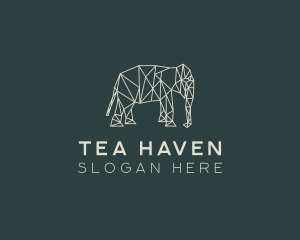 Geometric Animal Elephant logo design