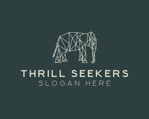 Geometric Animal Elephant logo design