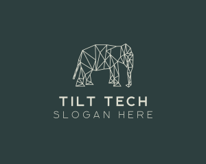 Geometric Animal Elephant logo design