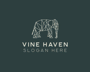 Geometric Animal Elephant logo design