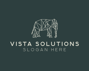 Geometric Animal Elephant logo design