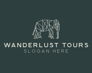 Geometric Animal Elephant logo design