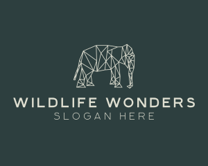 Geometric Animal Elephant logo design