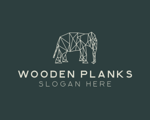 Geometric Animal Elephant logo design