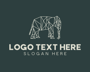 Fauna - Geometric Animal Elephant logo design