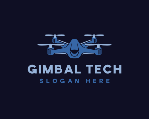 Quadcopter Drone Tech logo design