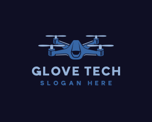 Quadcopter Drone Tech logo design