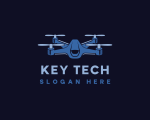 Quadcopter Drone Tech logo design