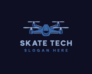 Quadcopter Drone Tech logo design