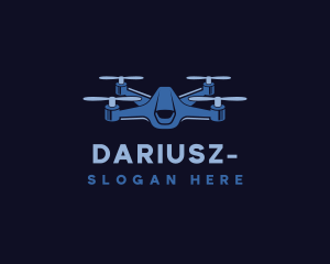 Aerial - Quadcopter Drone Tech logo design