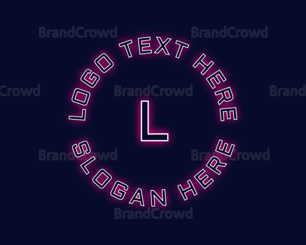 Neon Glow Lettermark Logo