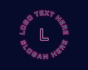 Neon Glow Lettermark Logo