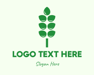 Wheat - Green Agricultural Crops logo design