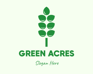 Agricultural - Green Agricultural Crops logo design