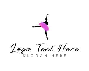 Practice - Ballerina Woman Performer logo design