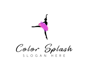 Ballerina Woman Performer logo design