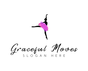 Choreography - Ballerina Woman Performer logo design