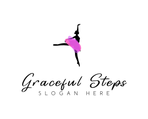 Ballerina - Ballerina Woman Performer logo design