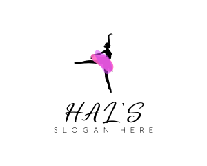 Performer - Ballerina Woman Performer logo design