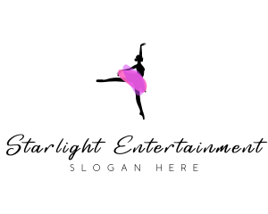 Performer - Ballerina Woman Performer logo design