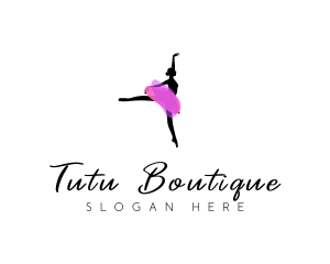 Tutu - Ballerina Woman Performer logo design