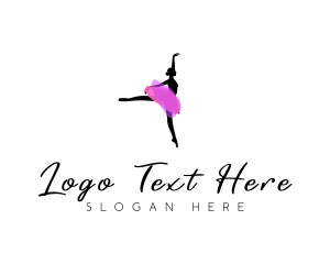 Ballerina Woman Performer Logo