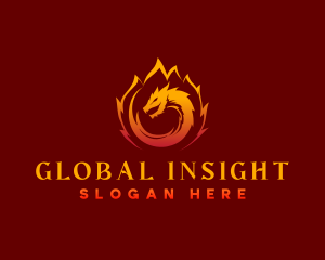Flame - Dragon Fire Gaming logo design