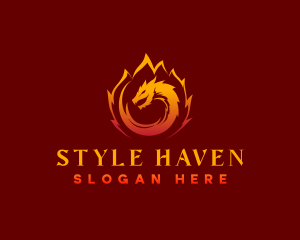 Dragon - Dragon Fire Gaming logo design