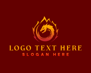 Hot - Dragon Fire Gaming logo design