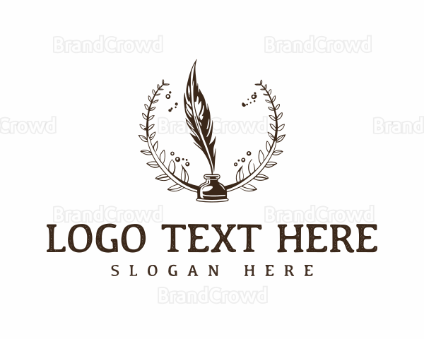 Vintage Quill Ink Logo