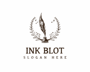 Vintage Quill Ink logo design