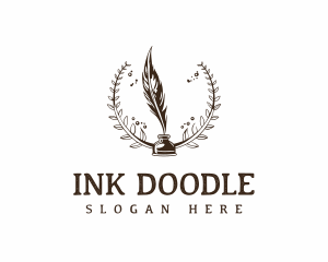 Vintage Quill Ink logo design