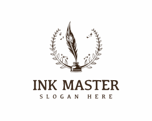 Vintage Quill Ink logo design