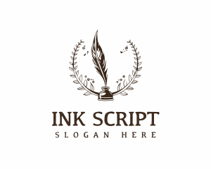 Vintage Quill Ink logo design