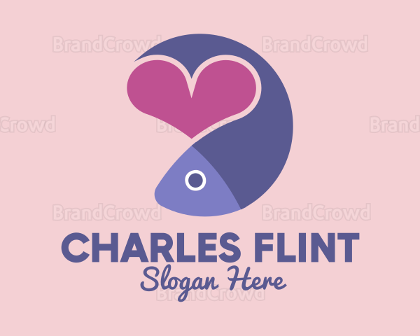 Violet Fish Heart Logo
