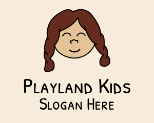 Kid - Happy Kid Girl logo design