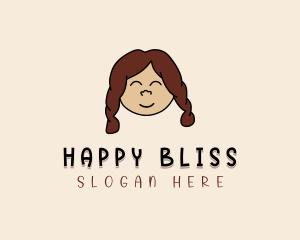 Happy Kid Girl  logo design