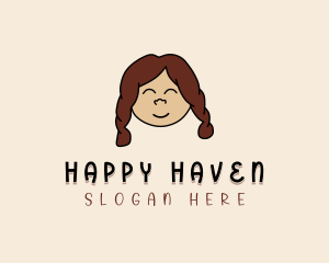 Happy Kid Girl  logo design