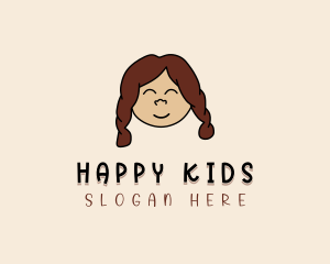 Happy Kid Girl  logo design