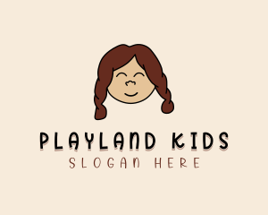 Happy Kid Girl  logo design