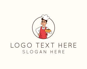 Baguette - Bread Maker Chef logo design