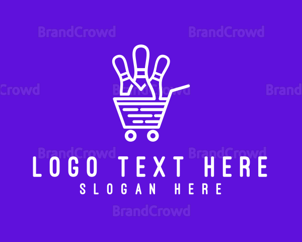 Bowling Shopping Cart Logo