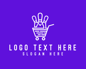 Online Shop - Bowling Shopping Cart logo design
