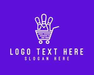 Bowling Shopping Cart Logo