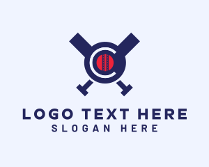 Little League - Baseball Team Crest Letter C logo design