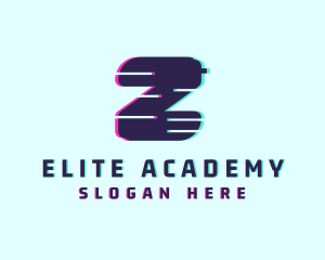 Letter Z - Digital Glitch Letter Z logo design