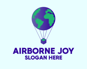 Globe Air Balloon  logo design